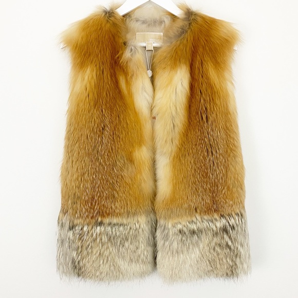 NEW Michael by Michael Kors XS Genuine Fox Fur Vest - Picture 1 of 11